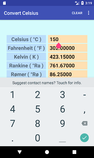 Temperature Converter Screen 2
