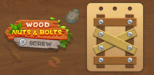 Wood Nuts & Bolts Screw Puzzle