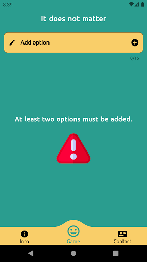 It does not matter Screen 2