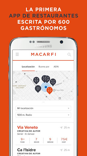 Android application MACARFI screenshort
