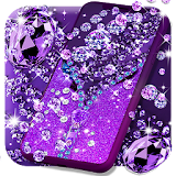 Purple diamond lock screen icon