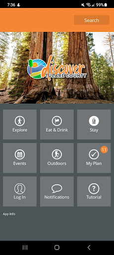 Android application Discover Tulare County screenshort
