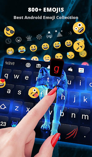 Ice Wallpaper + Keyboard: Wolf Screen 3