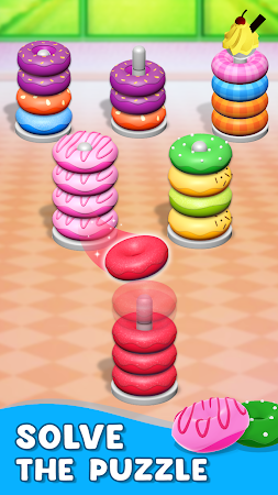 Game screenshot Hoop Stack - Donut Color Sort mod apk
