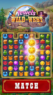 Jewels of the Wild West Match 3 Gems Puzzle game v1.16.1601 Mod (Unlimited Gold Coins + Diamonds) Apk