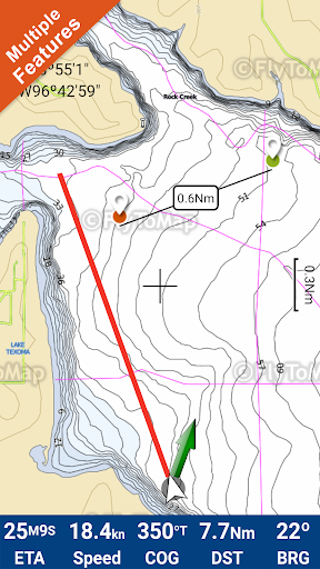 Android application Texoma Lake Offline GPS Charts screenshort