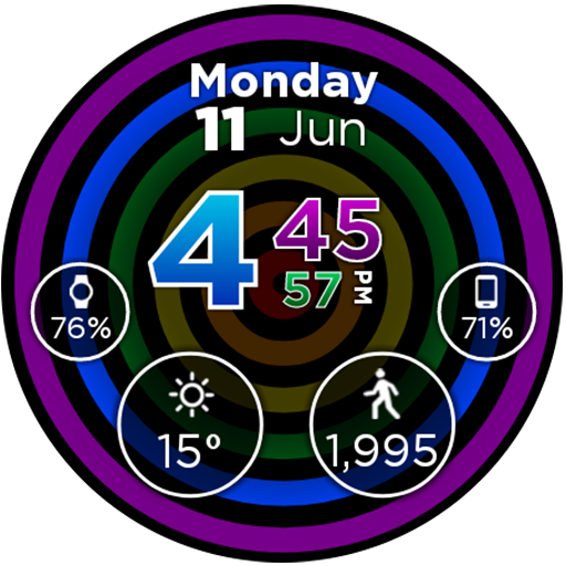 Hypnotic Rainbow Watch Face  Icon