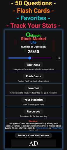 Android application Quizuon: Stock Market - Lite screenshort