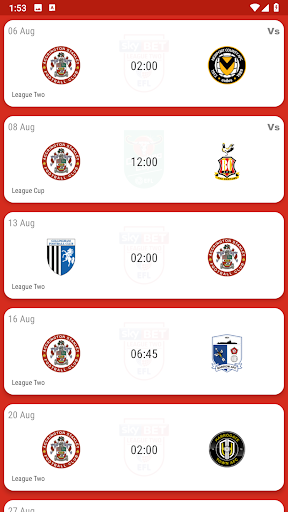Accrington Stanley Fan App Screen 2