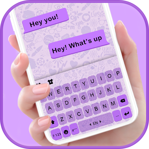 الكيبورد Simple Purple SMS