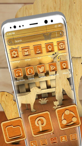 Wooden Art Launcher Theme Screen 3
