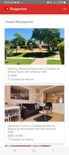 Android application Quality Homes Costa Cálida screenshort