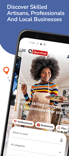Android application Qontat - Find Local Businesses screenshort