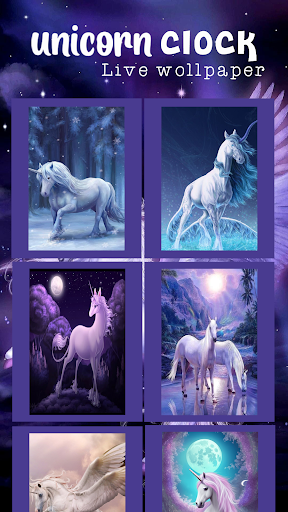 Unicorn Clock Wallpaper Screen 3