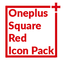 Square Red Icon Pack Oneplus S