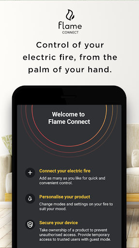 Android application Flame Connect screenshort
