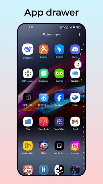 O Launcher, round launcher screenshots