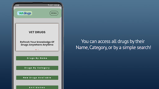 Android application Vetdrugs screenshort