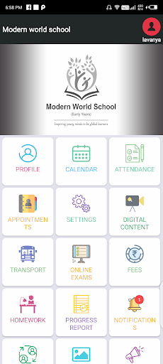 Android application Modern World School Parent App screenshort