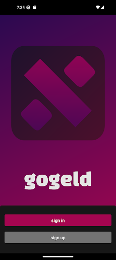 Android application gogeld screenshort