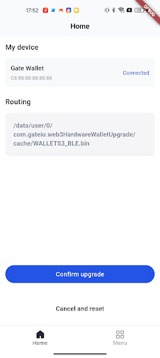 Hardware Wallet UP Android App Screenshot 2