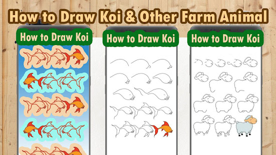 How to Draw Koi & Other Farm Animal Easy Tutorial 1.0 APK + Mod (Unlimited money) untuk android