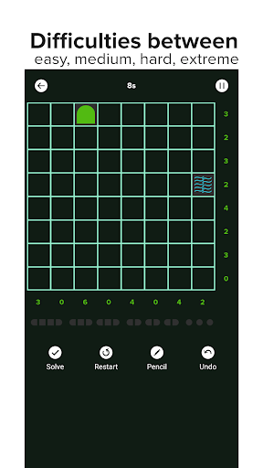Bimaru Puzzle - Randomized Screen 3