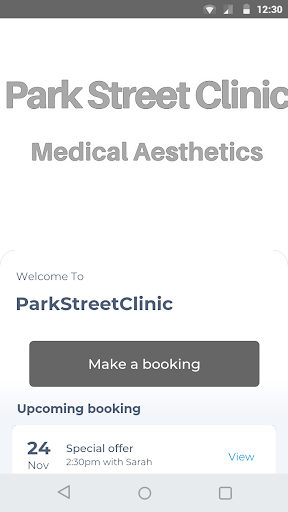 Android application ParkStreetClinic screenshort