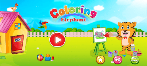 Android application Little Elephant Coloring screenshort