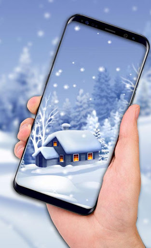 Android application Snow Fall Live Wallpaper HD screenshort