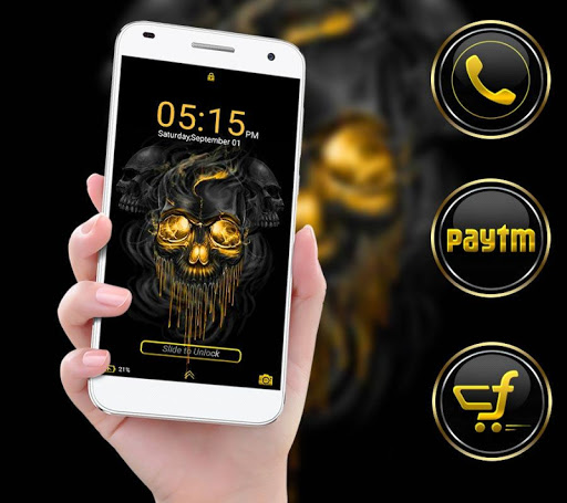 Gold Skull Launcher Theme Screen 3