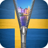 Sweden flag zipper lock screen icon