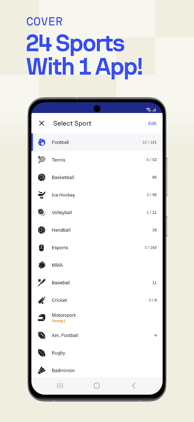 SofaScore MOD APK Premium unlocked