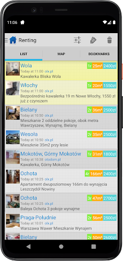 Android application I Need a Flat. Warsaw screenshort