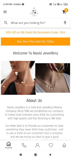 Android application Navid Jewellery screenshort