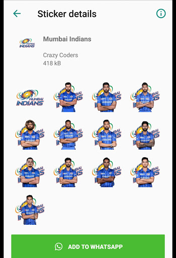 Cricket Stickers WASticker App