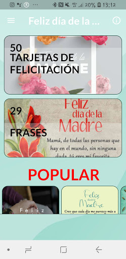 Android application Feliz Día de la Madre screenshort