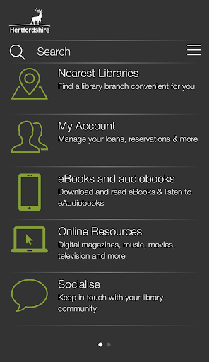 Android application Hertfordshire Libraries screenshort