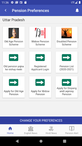 Android application Pension app - State wise info screenshort