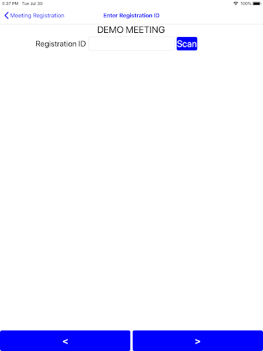 Utility Meeting Registration Screen 3