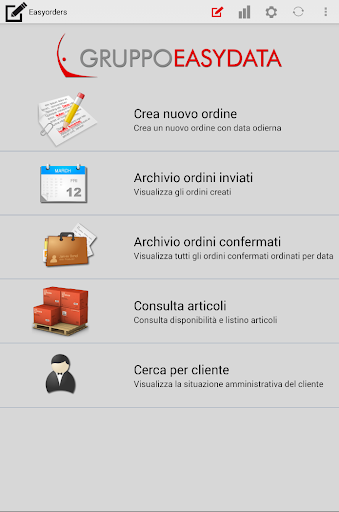 Android application EasyOrders screenshort