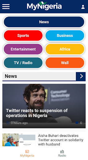 Android application MyNigeria News and Radio screenshort