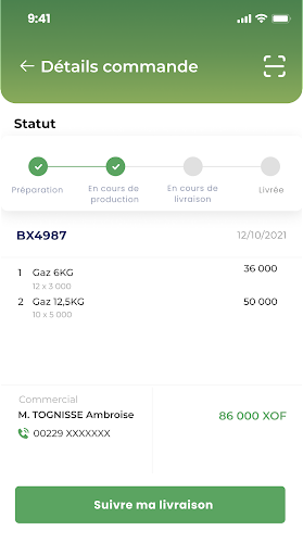 Android application RapidGaz screenshort