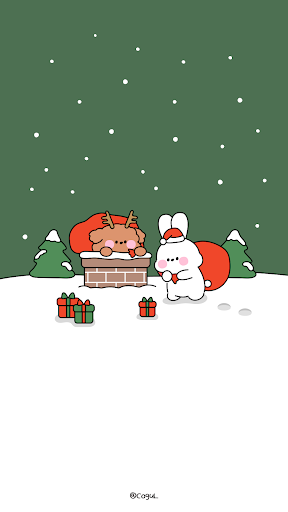 Android application 카카오톡 테마 - 바니_오늘은 내가 산타 screenshort