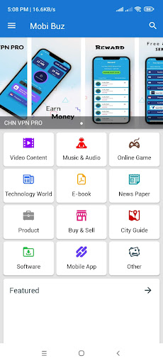 Android application Mobi Buz screenshort