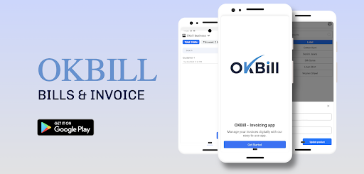 Android application Invoice, Billing app - OK BILL screenshort