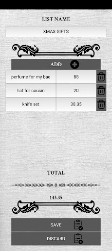 KeyList Screen 2