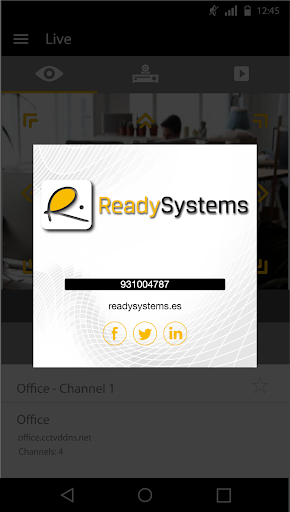 Android application READY SYSTEMS EasyView screenshort