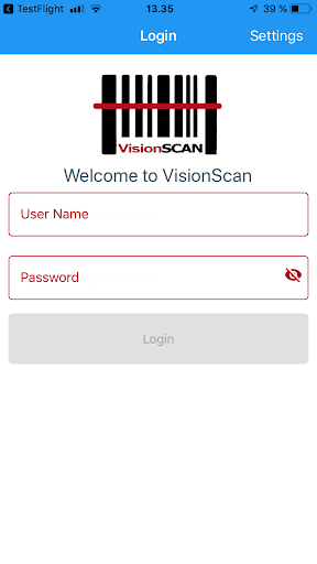Android application VisionScan screenshort