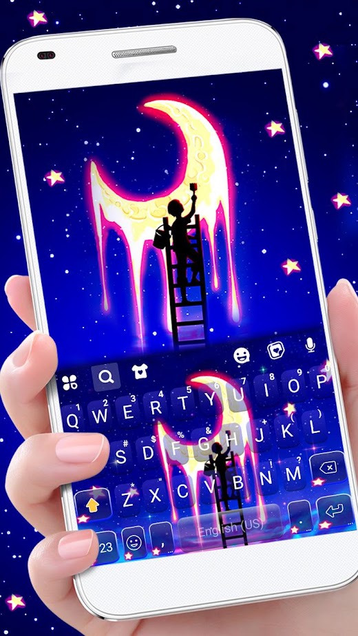 Android application Shiny Moon Keyboard Theme screenshot